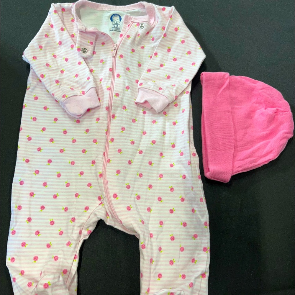 Gerber Baby Sleeper and Hat set